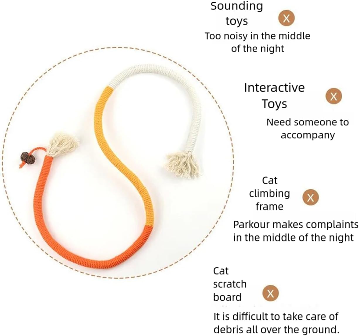 3 - Pack Cat Rope Toy - PawGeni