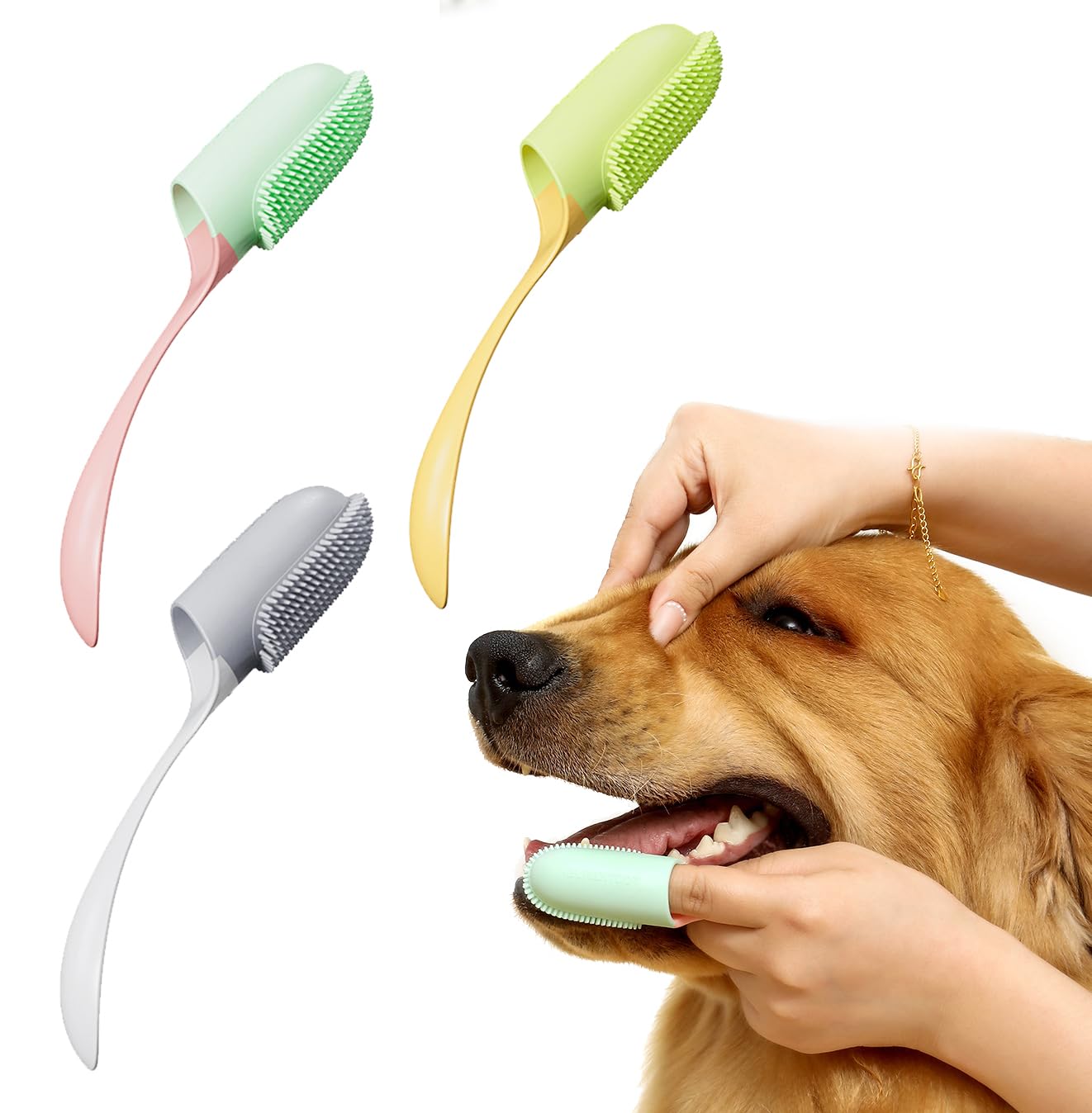 3 Pieces Pet Toothbrush - PawGeni