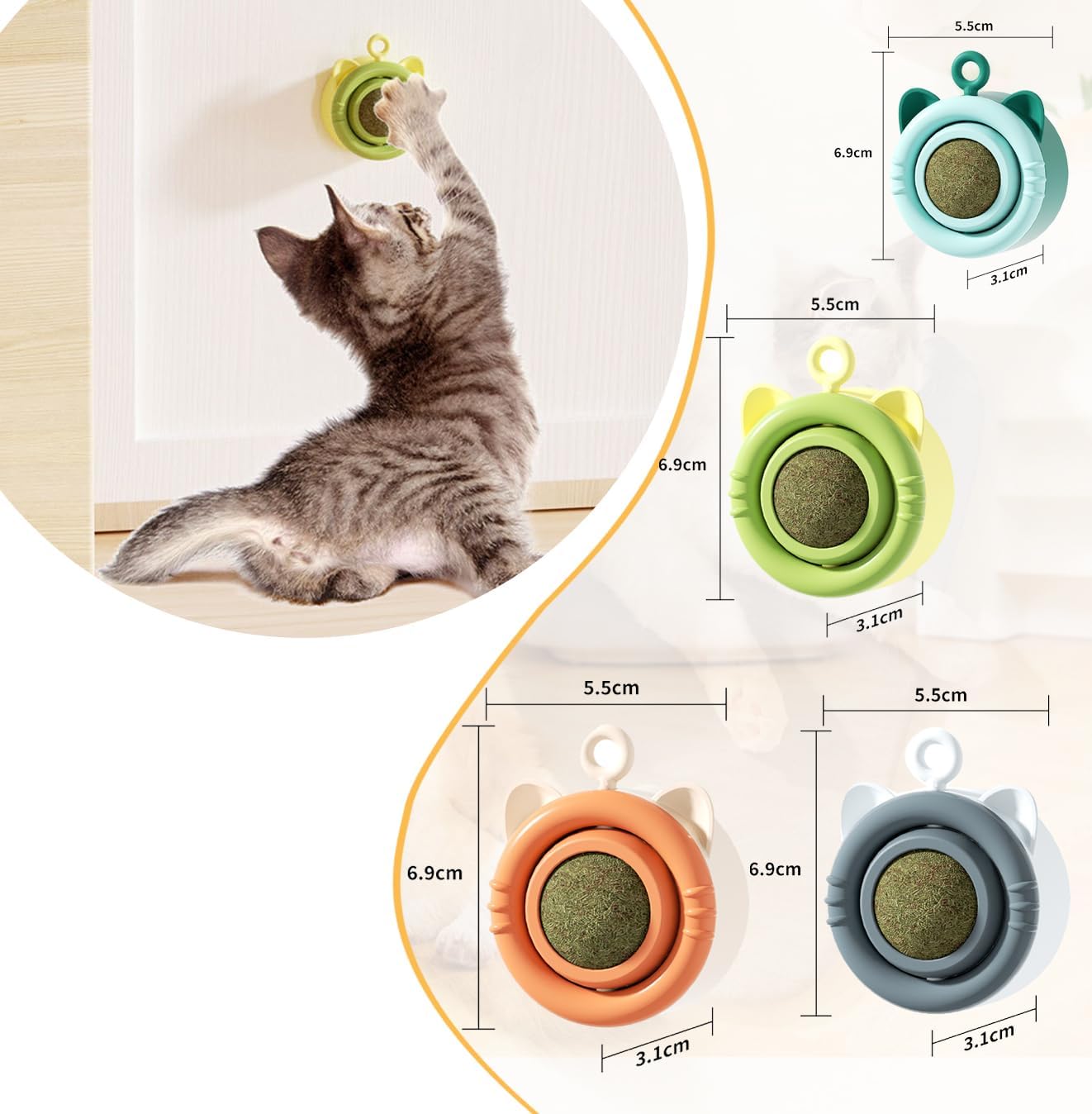 4 - Pack Catnip Balls - PawGeni