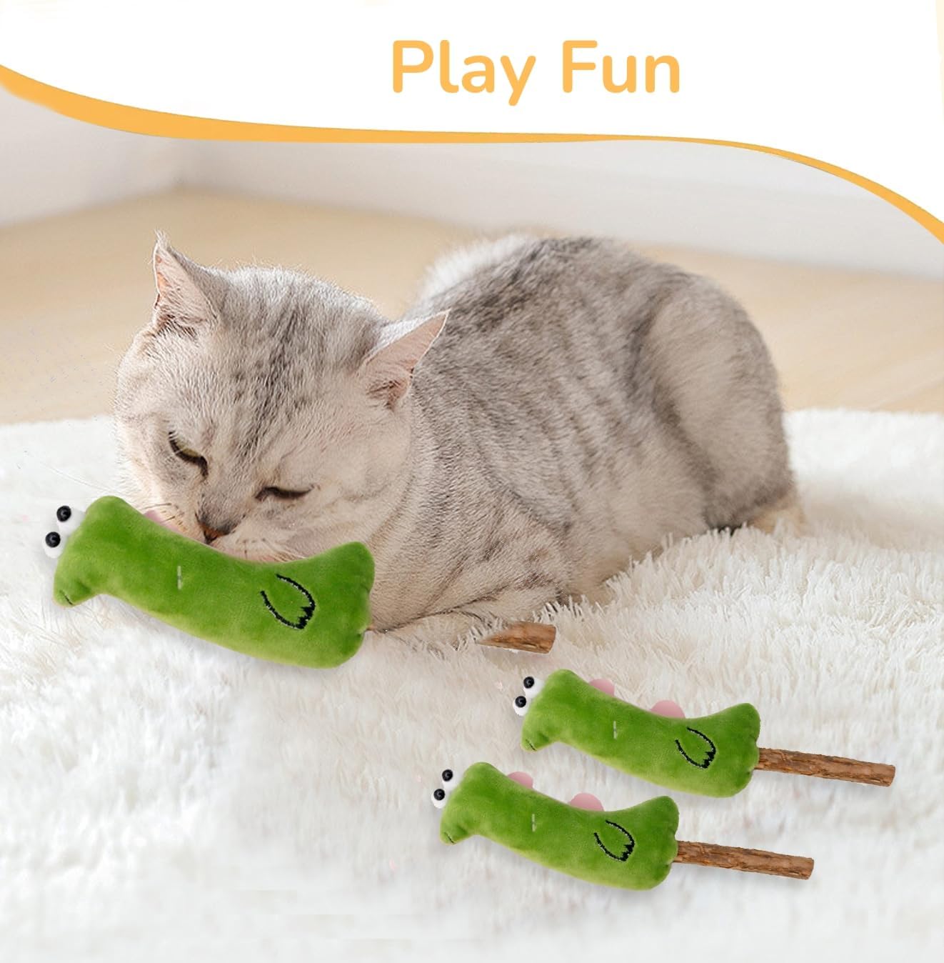 4 - Piece Catnip & Valerian Toy Set for Cats - PawGeni