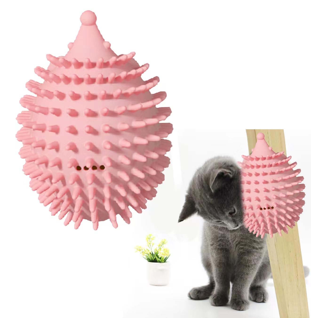 Interactive Hedgehog Cat Brush - PawGeni