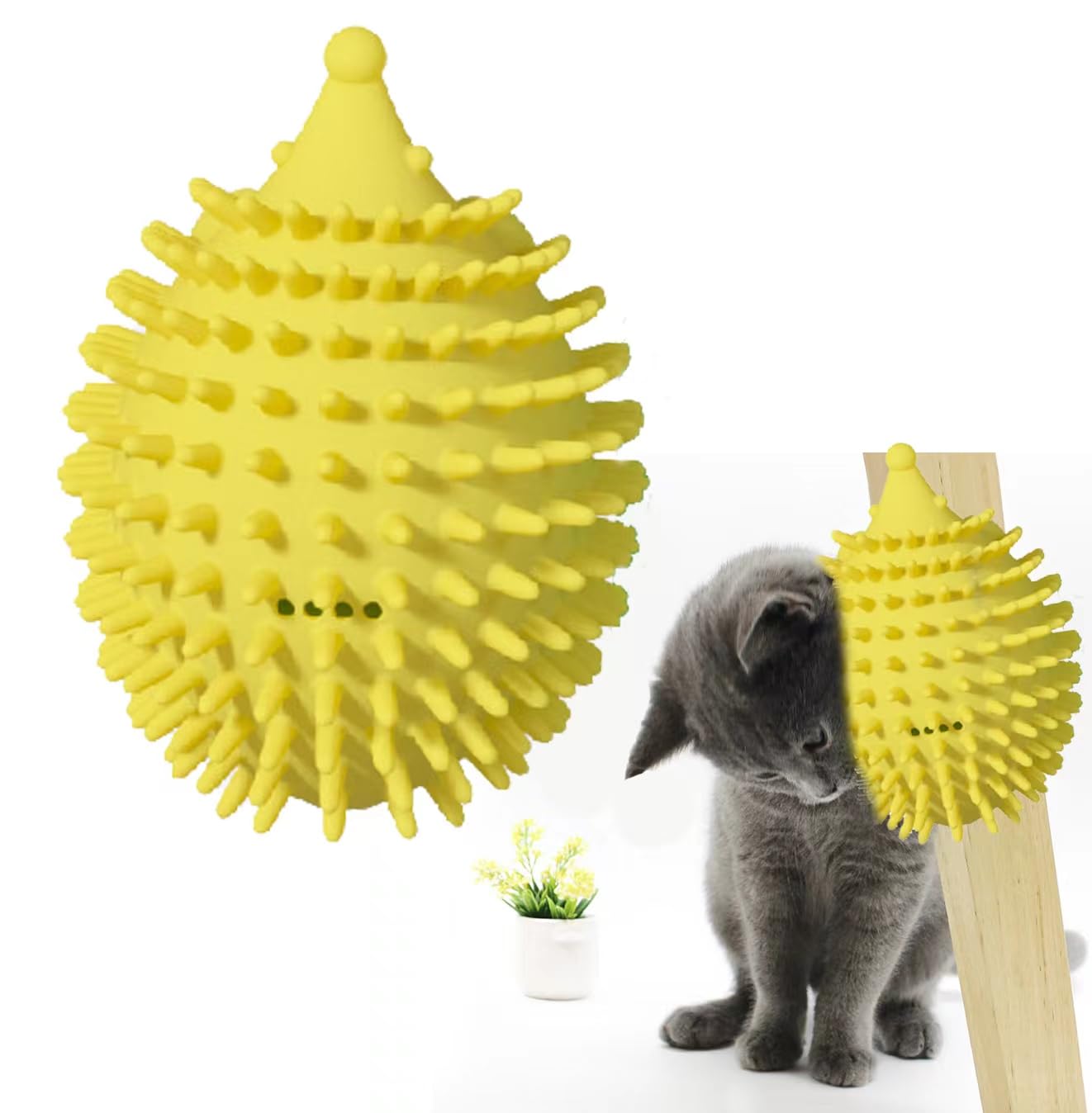 Interactive Hedgehog Cat Brush - PawGeni