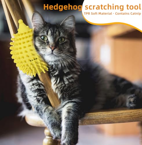 Interactive Hedgehog Cat Brush - PawGeni