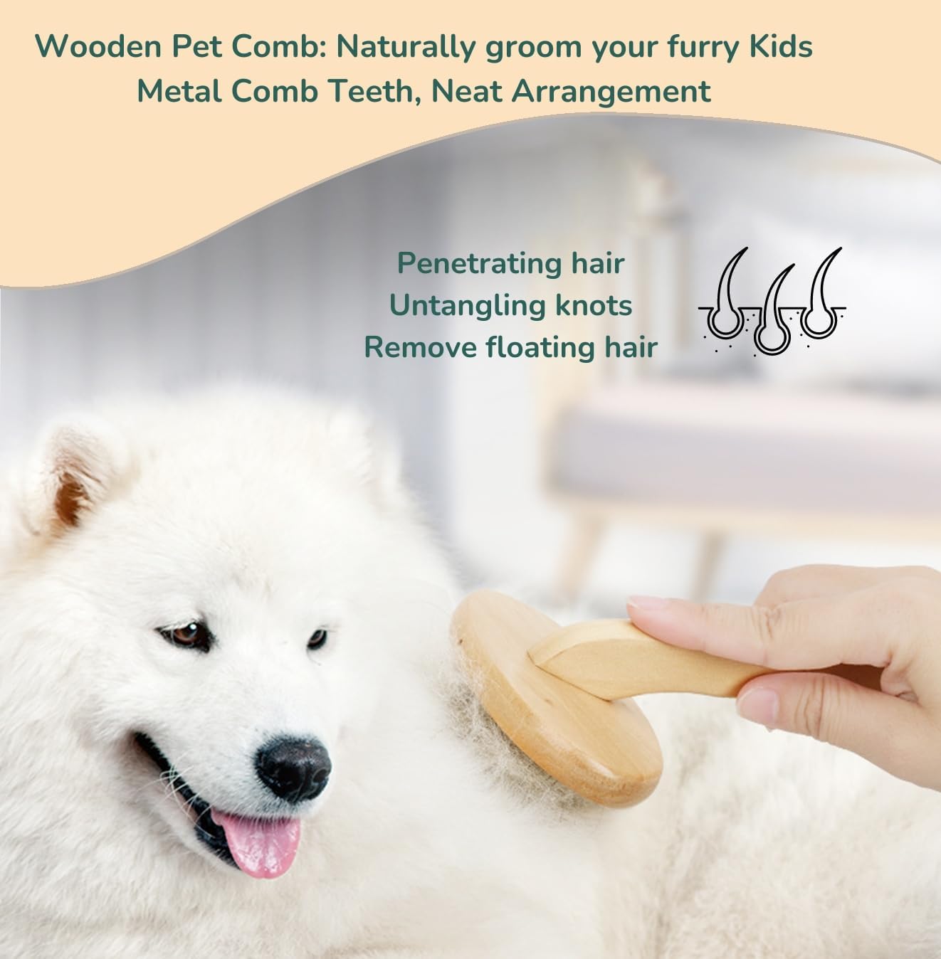 Natural Bamboo Pet Brush - PawGeni