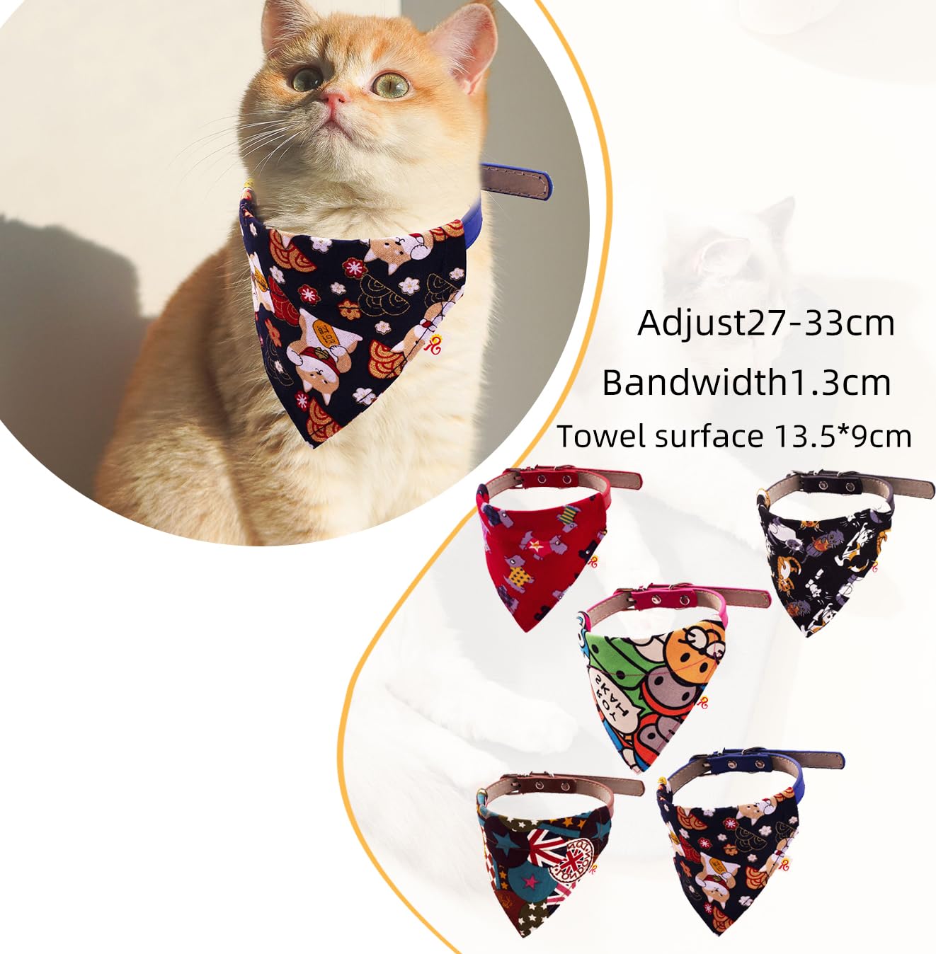 Pet Collar and Bandana (Pack of 5) - PawGeni