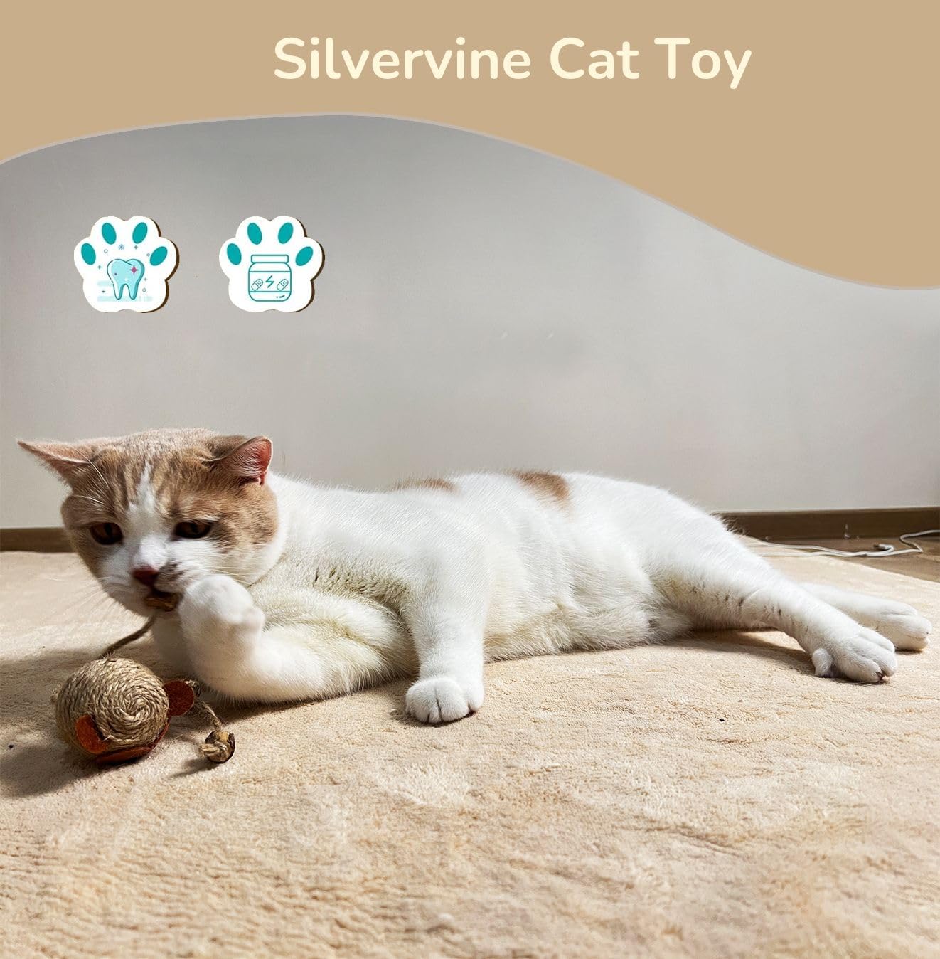 Silvervine Catnip Cat Toy - PawGeni